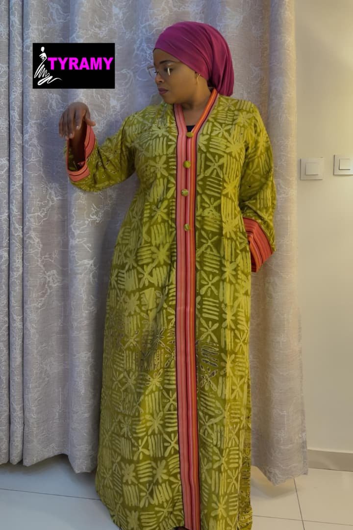 Robe Batyk vert orangé