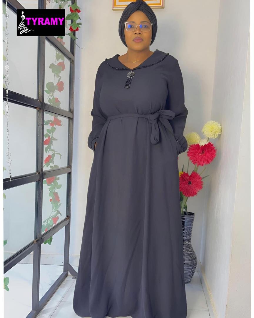 Robe Phanel Fashion - Noir Col Perlé
